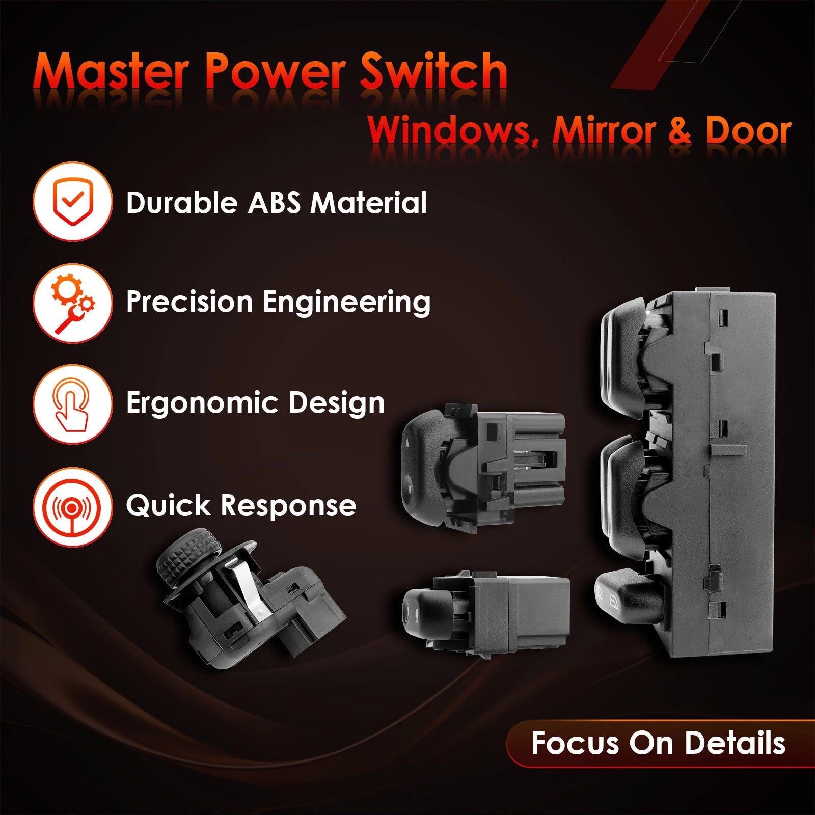 Power Window Mirror Door Lock Switch for Ford F-150, Lincoln Mark LT (2004-2008)