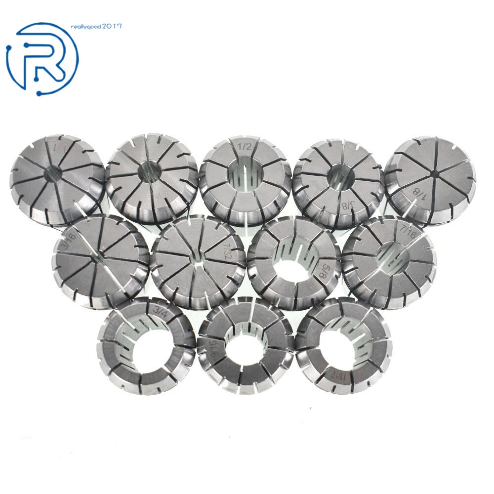 Set of 5 Spring Collets for CNC Milling Machine (ER11, ER16, ER20, ER25, ER32, ER40)
