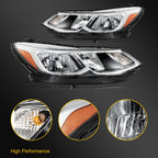 2X Headlight Assembly for Chevrolet Cruze (2016–2019) Chrome Housing