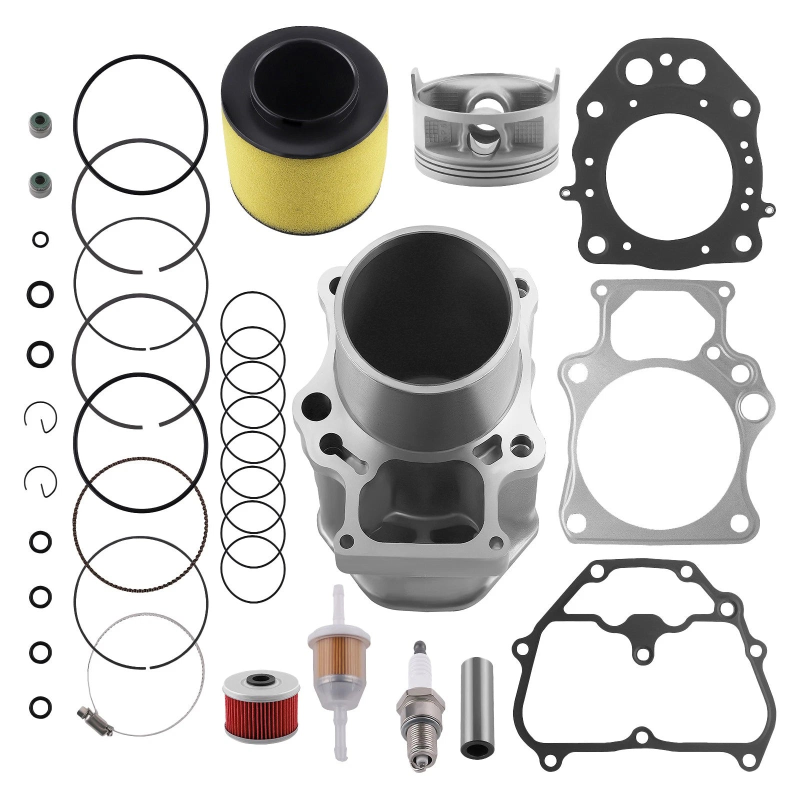 Top End Rebuild Kit with Cylinder Piston Gasket for Honda Rancher TRX420 (2007–2020)