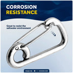 Set of 2 Asymmetric Snap Hooks for Five Oceans (3-5/32 inches) FO465-M2