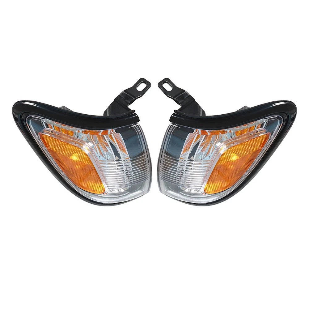 Set of 2 Corner Lights for Toyota Tacoma (2001–2004) with Chrome Trim