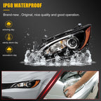 2Pcs Pair Front Headlight for Chrysler 200 (2011–2014) Black Projector