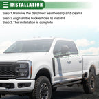 Set of 1 Window Weatherstrip for Ford F-250 (2013–2016) Rubber No.F81Z2625596AA Black