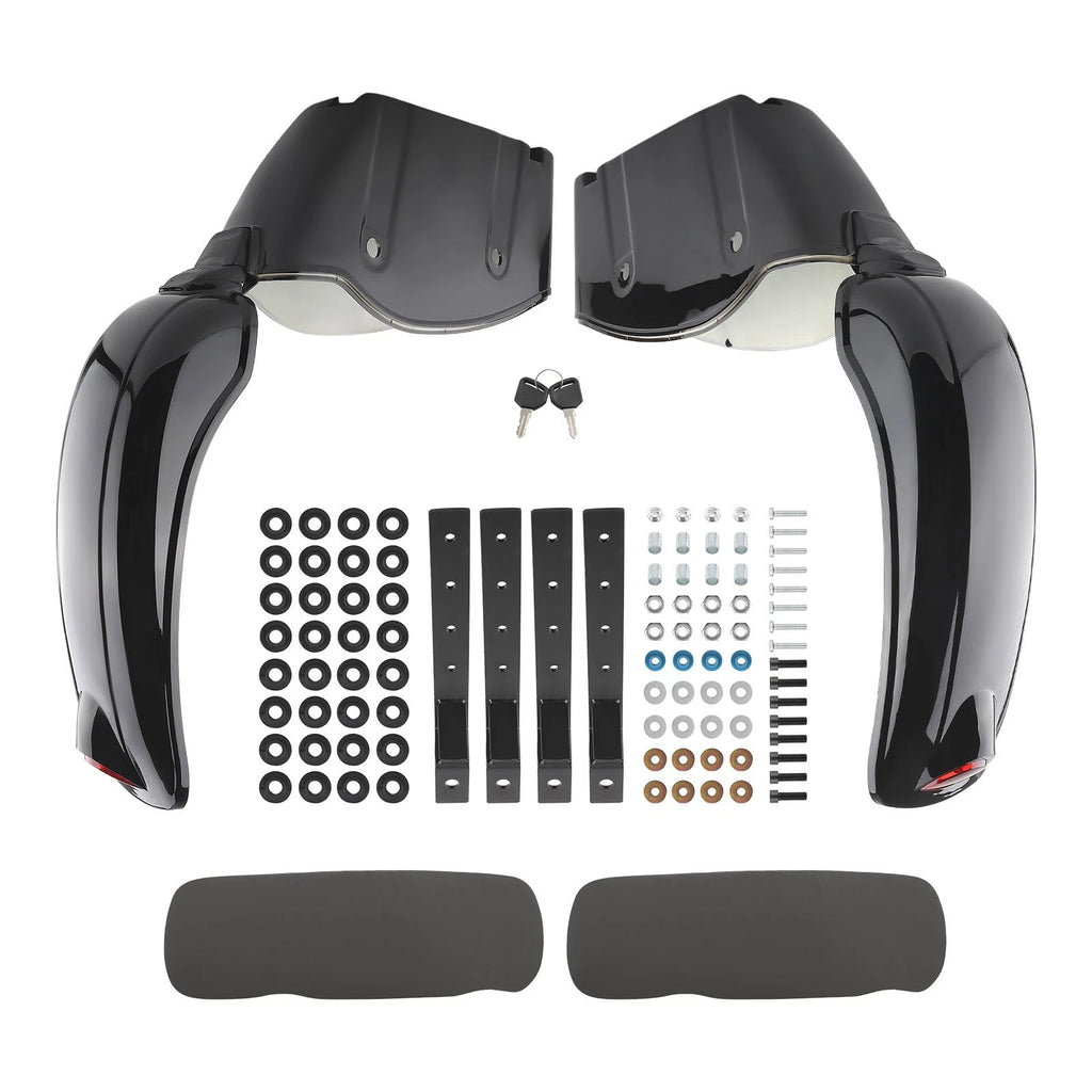 Universal Motorcycle Saddlebags with Turn Signals for Yamaha Suzuki Kawasaki