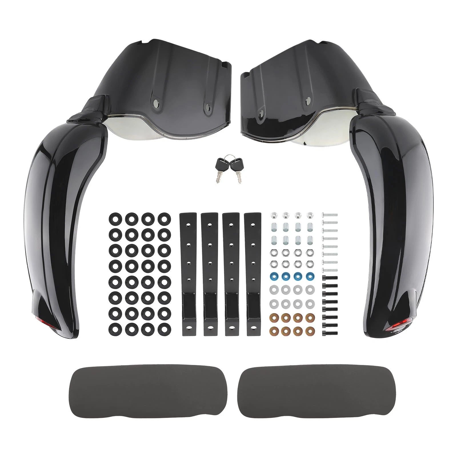 Universal Motorcycle Saddlebags with Turn Signals for Yamaha Suzuki Kawasaki