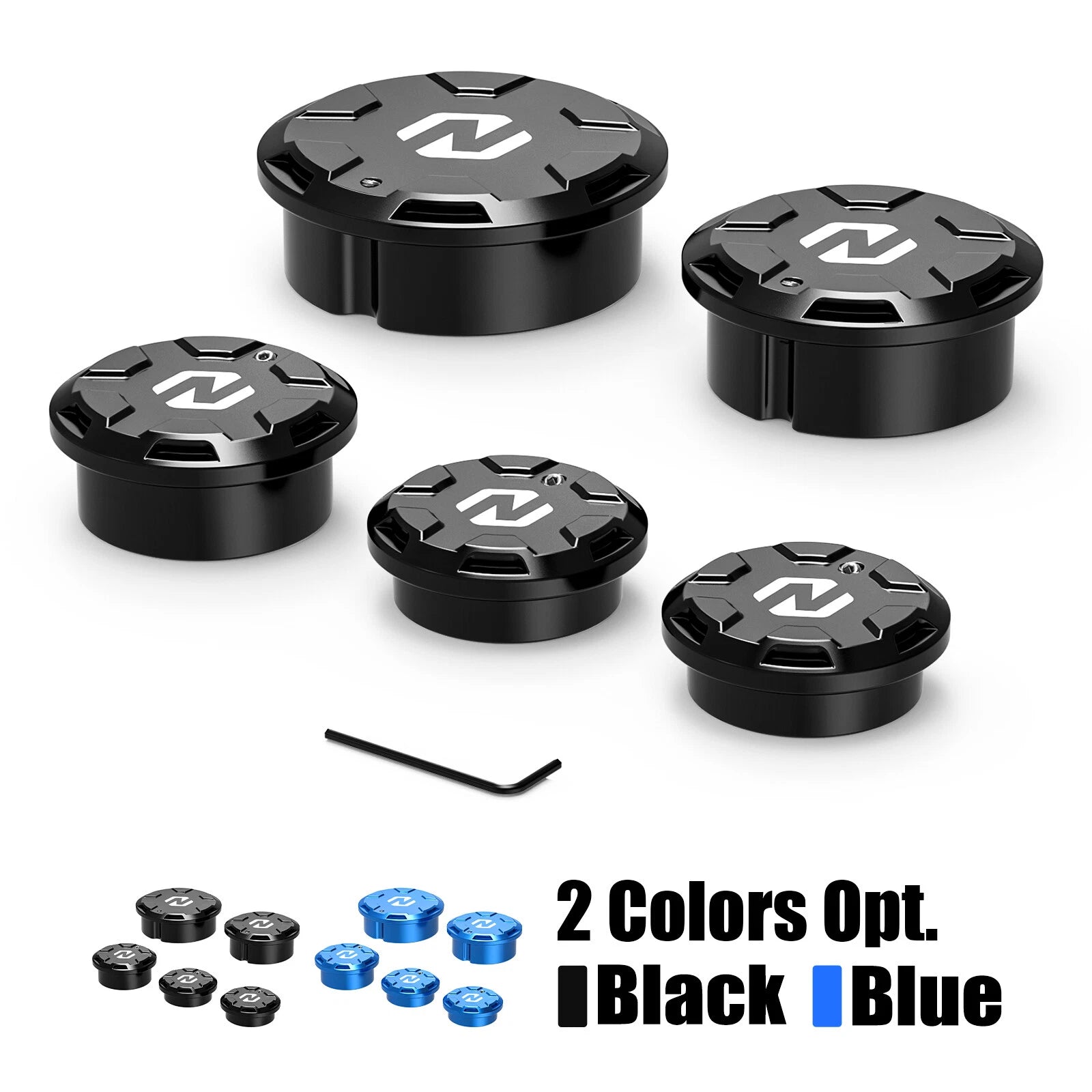 Set of 5 Swingarm Pivot Shaft Cover Caps for Suzuki DR650SE (1996–2024)