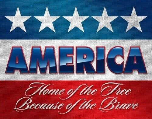 Tin Metal Sign for Patriotic Decor (USA)