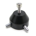 Black Slotted Finned Spark Plug Head Bolt Covers for Harley Touring (FLH FLT)