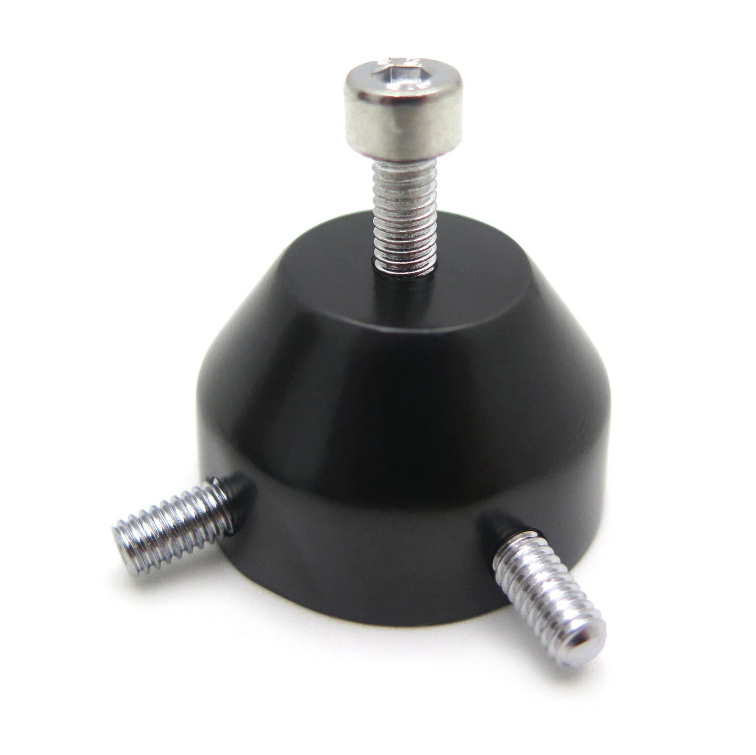 Black Slotted Finned Spark Plug Head Bolt Covers for Harley Touring (FLH FLT)