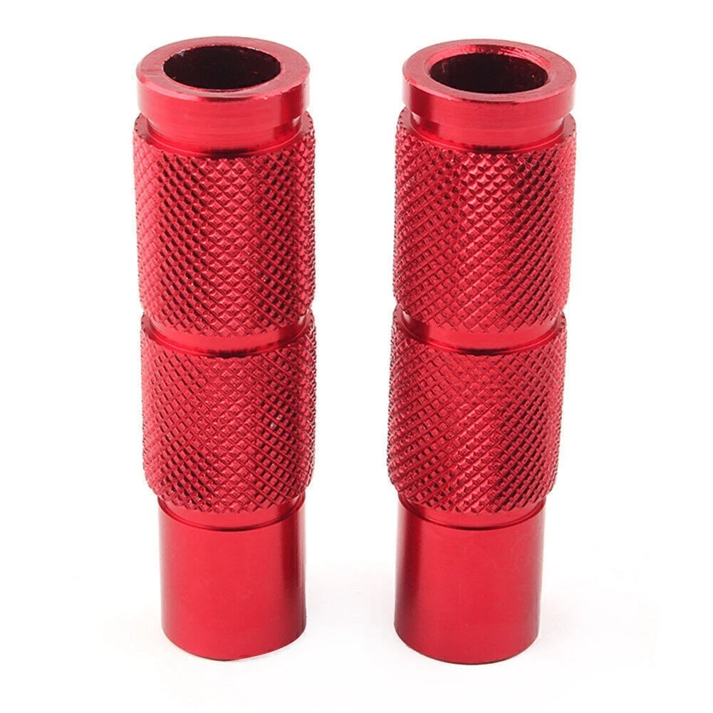 Foot Pegs for Universal Motorcycle Bike Rear Set Pedals Racing Red
