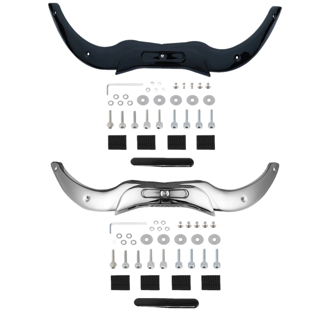 Chrome/Black Front Windshield Trim for Harley Road Glide FLTR (2004–2013)
