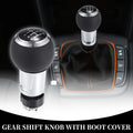 6 Speed Manual Shift Knob for Audi A4 S4 B8 (2009–2016) Plastic Faux Leather Silver Tone