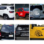 Compass Navigation Hood Sticker for Truck, Waterproof Vinyl (2010–2020)
