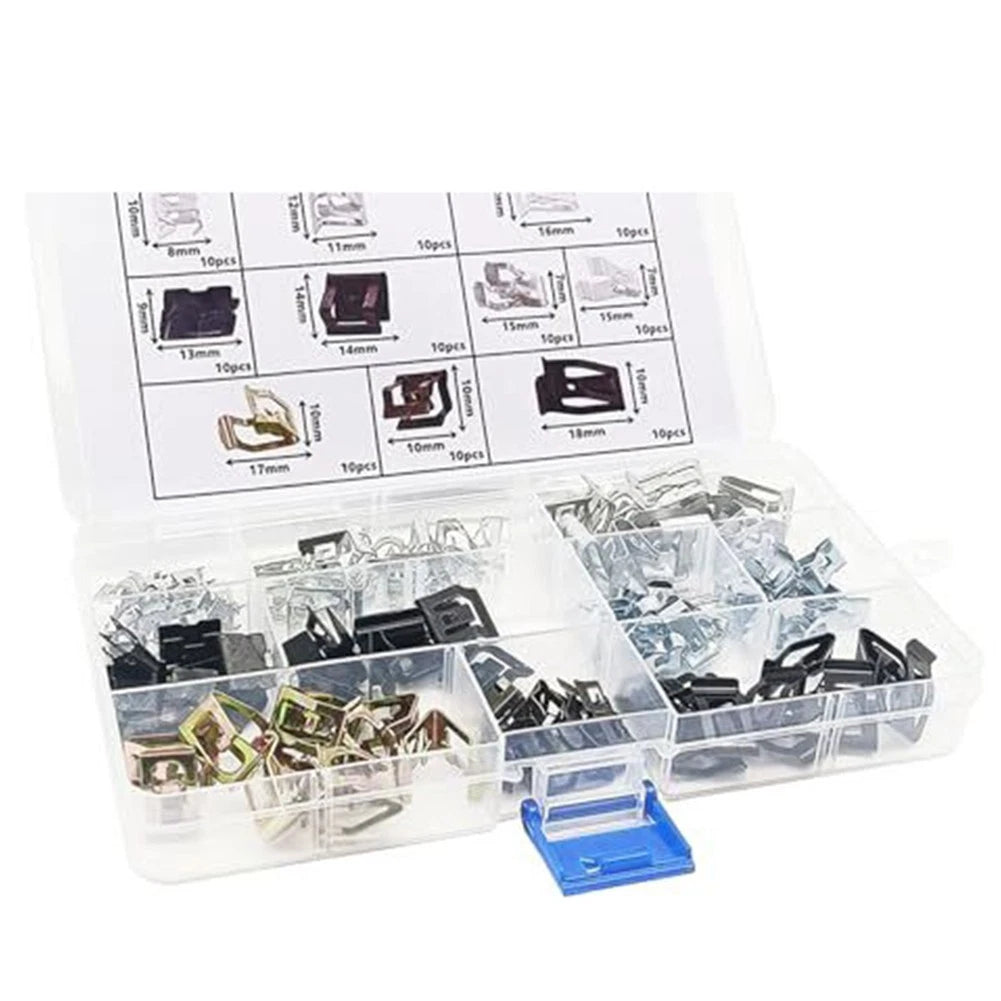 100-Pc U Clip Selection Pack for Automotive Applications