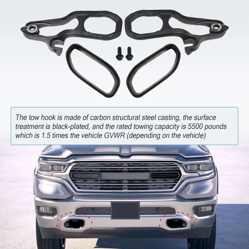 Heavy Duty Front Tow Hooks for Ram 1500 (2019-2021)