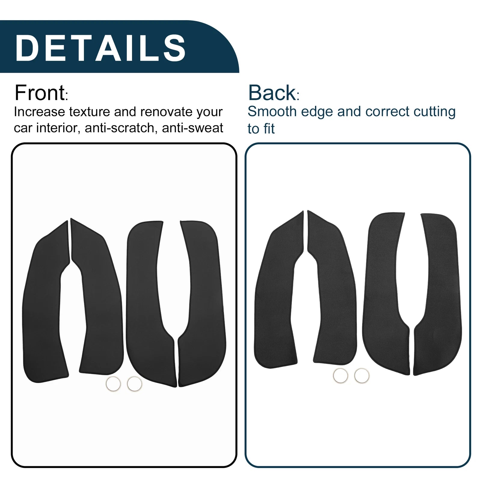 Car Door Leather Anti Kick Pad Sticker for BMW 6 Series GT (2018–2023)