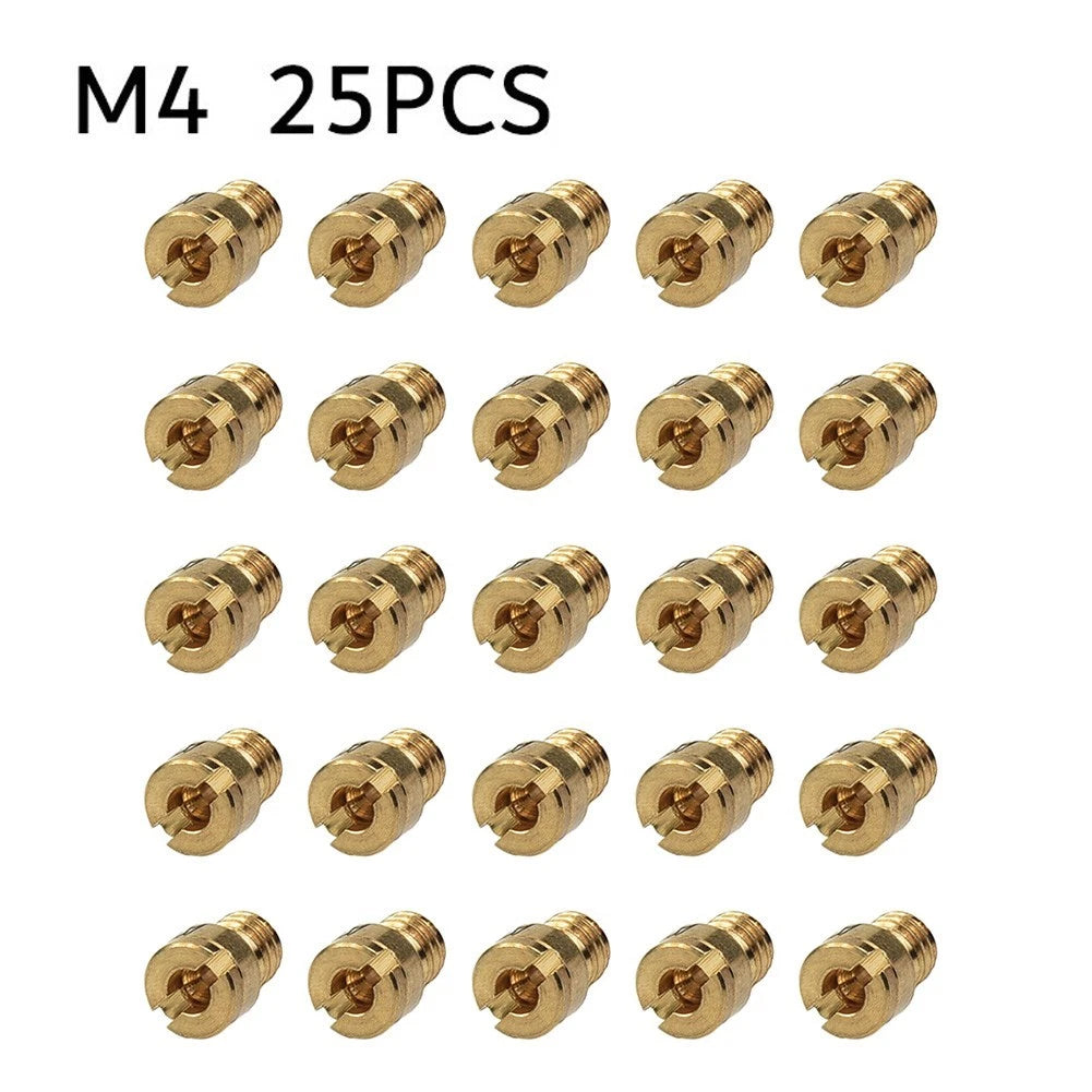 25x M4 Carburetor Jets 55-115 for Puch Maxi/Bing/Hercules (4mm Jet Set)