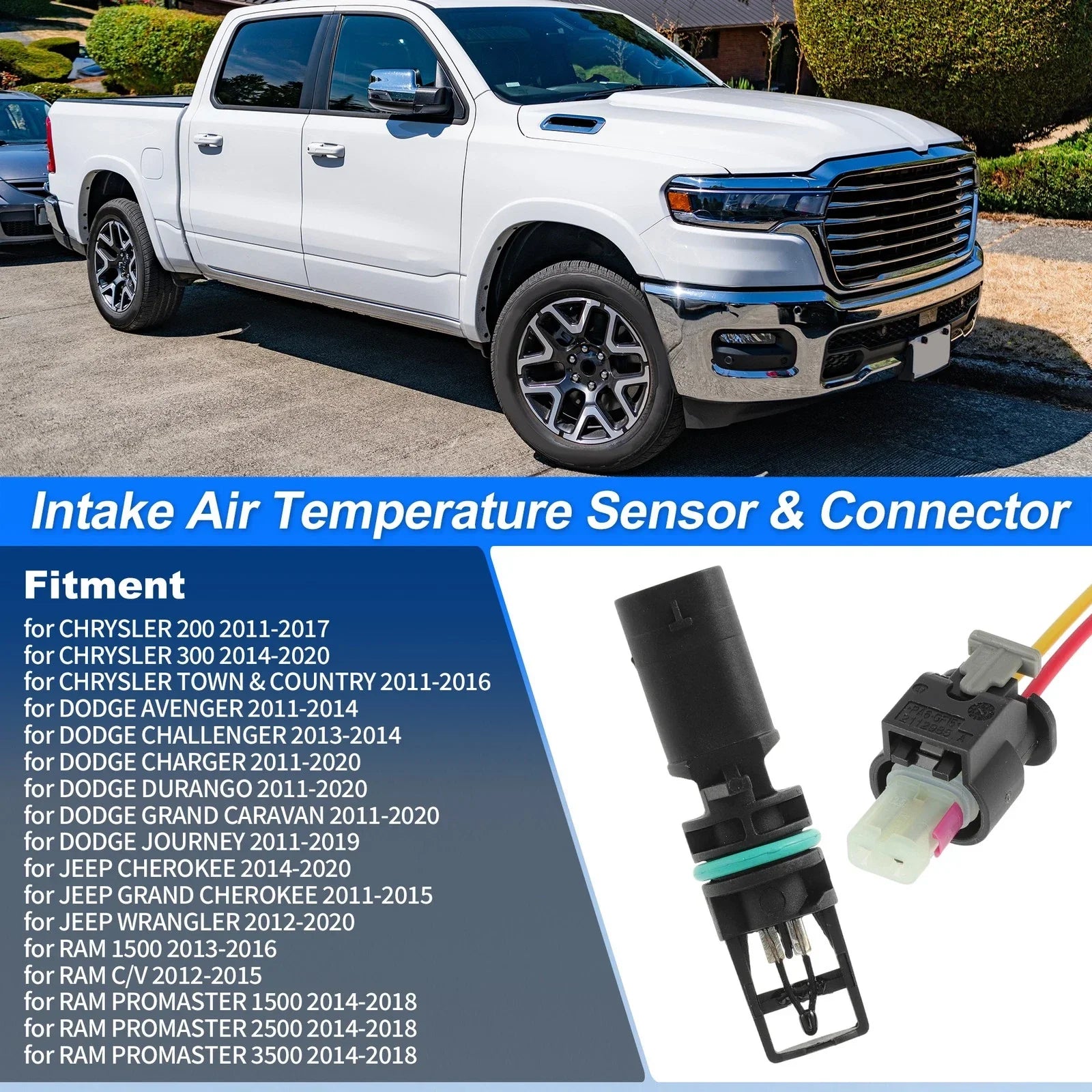 Intake Air Temperature Sensor Connector Kit for Chrysler Jeep ()