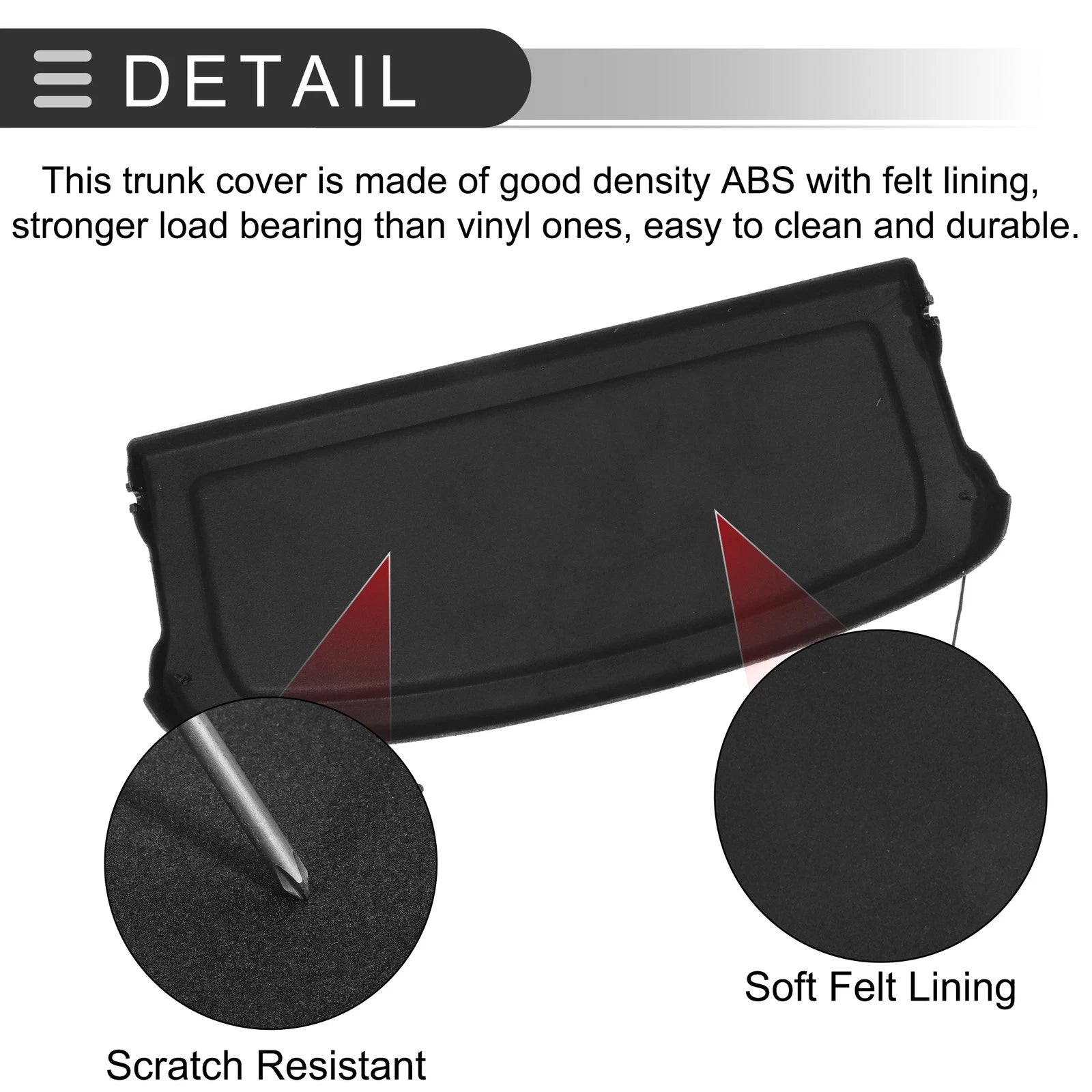 Parcel Shelf Boot Load Cover for Volkswagen T-Roc (2017–2022) Black
