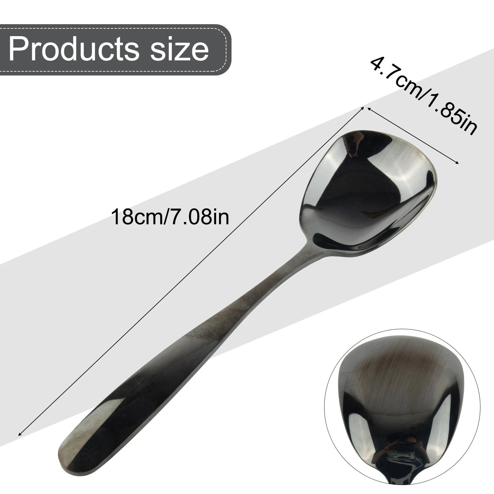 Set of 4 Mirror Polish Large Spoons for Hotels Kitchens