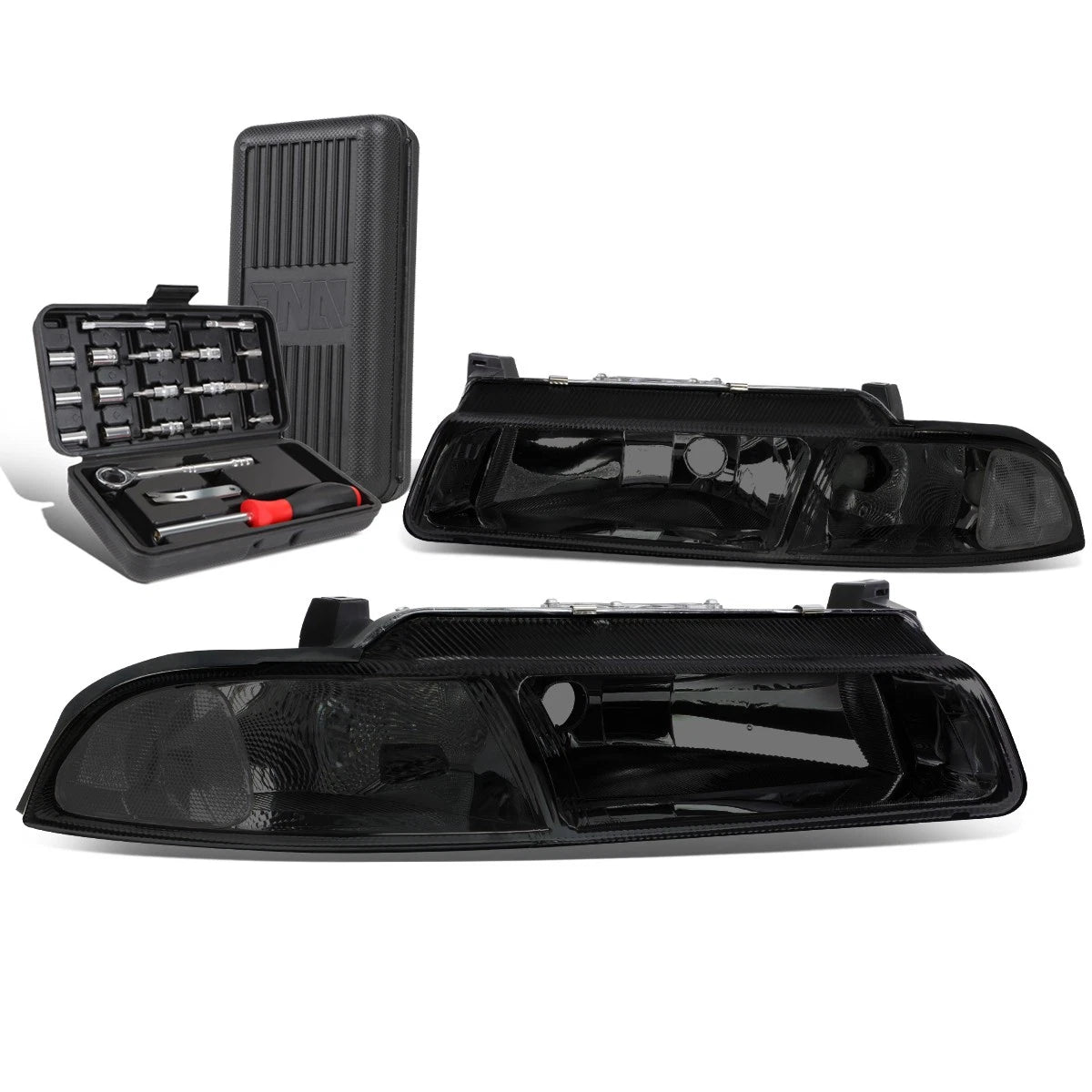 Smoked/Clear Side Headlight Lamps for Dodge Stratus Cirrus (1995–2000)