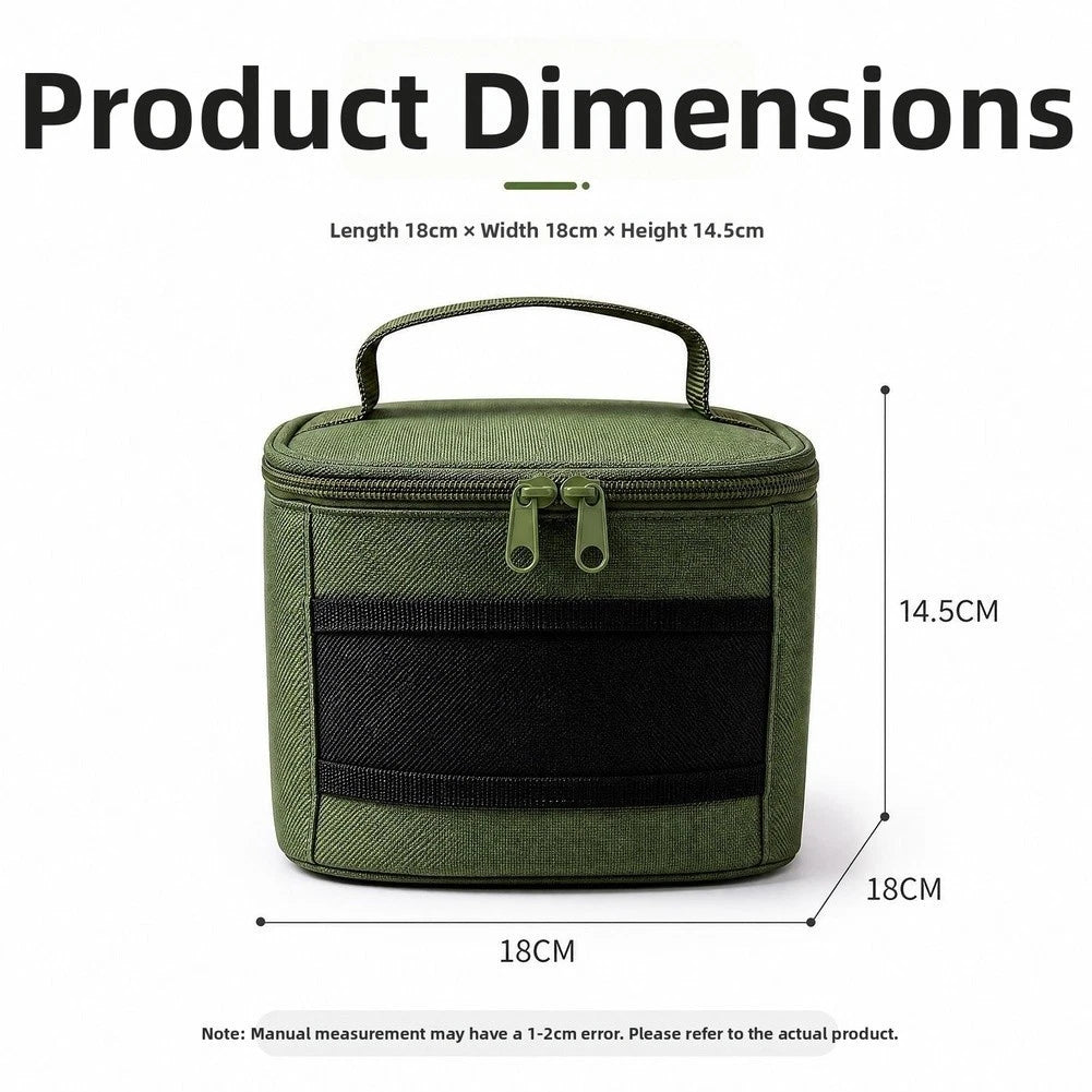 Waterproof Nylon Fishing Tackle Bag 18x18x14.5cm