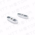 Chrome Motorcycle Mirror Block Off Plates for HTTMT (2.5" X 1")