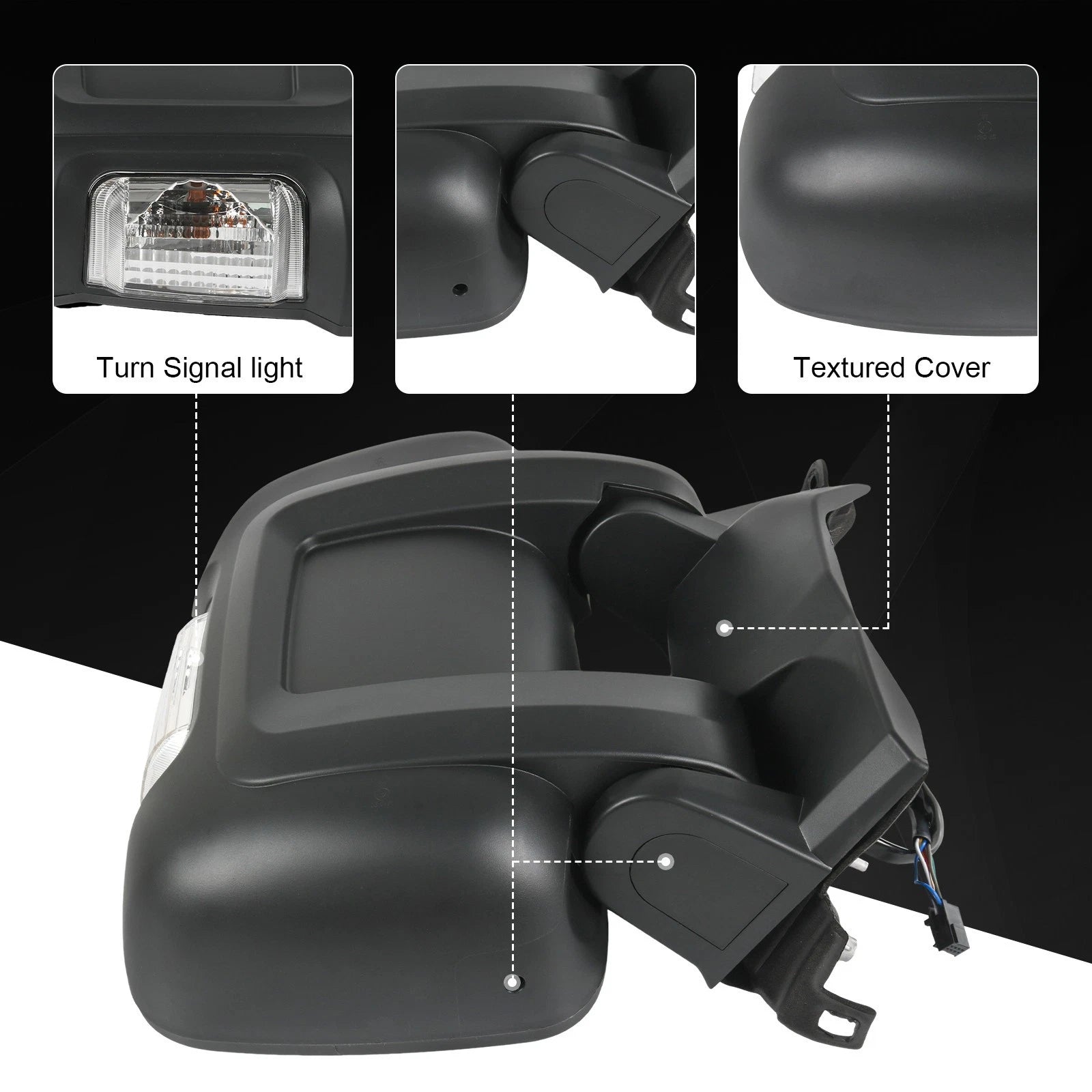 Right Side Mirror for Ram ProMaster 1500 2500 3500 (2014-2021) with Signal Light