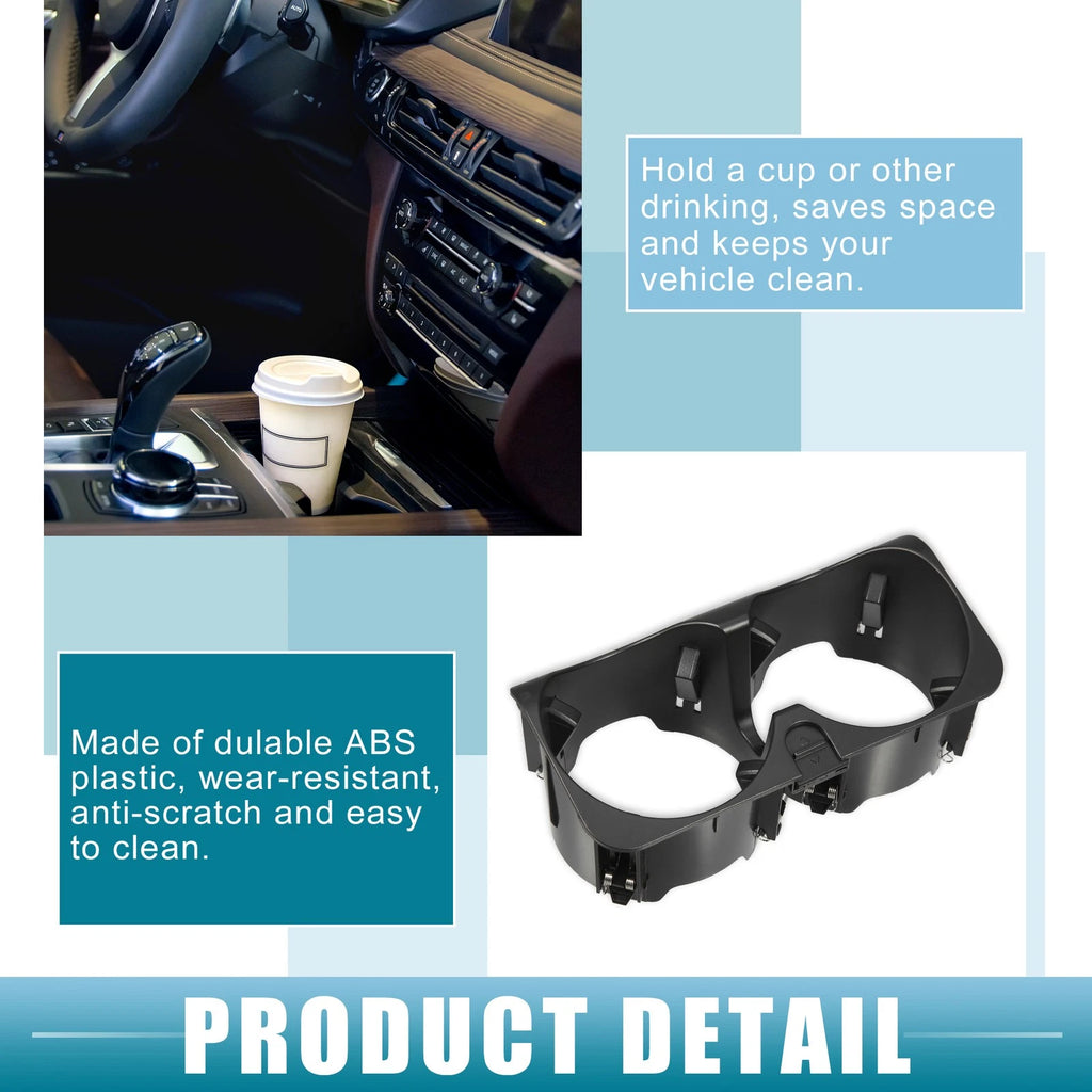 Rear Cup Holder Insert A2218130014 for Mercedes-Benz W221 (2009–2012) Black