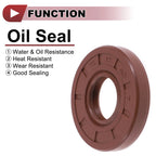 Set of 2 Oil Seal Rotary Shaft Seal FKM Rubber 17x40x7mm