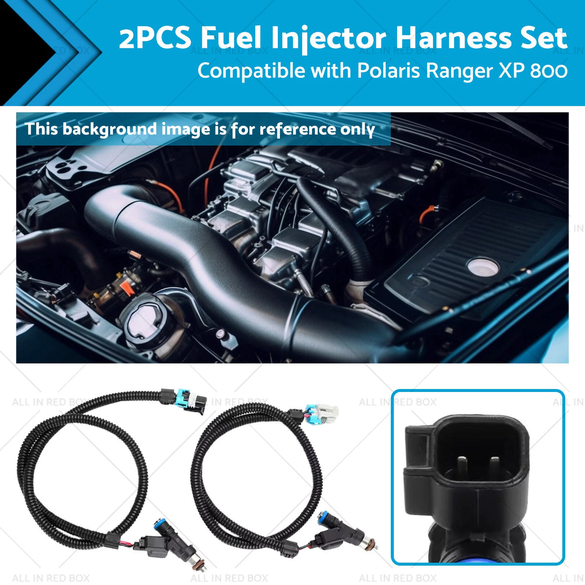 2X Fuel Injector Harness Set for Polaris Ranger XP 800 (2010–2017) 1204318