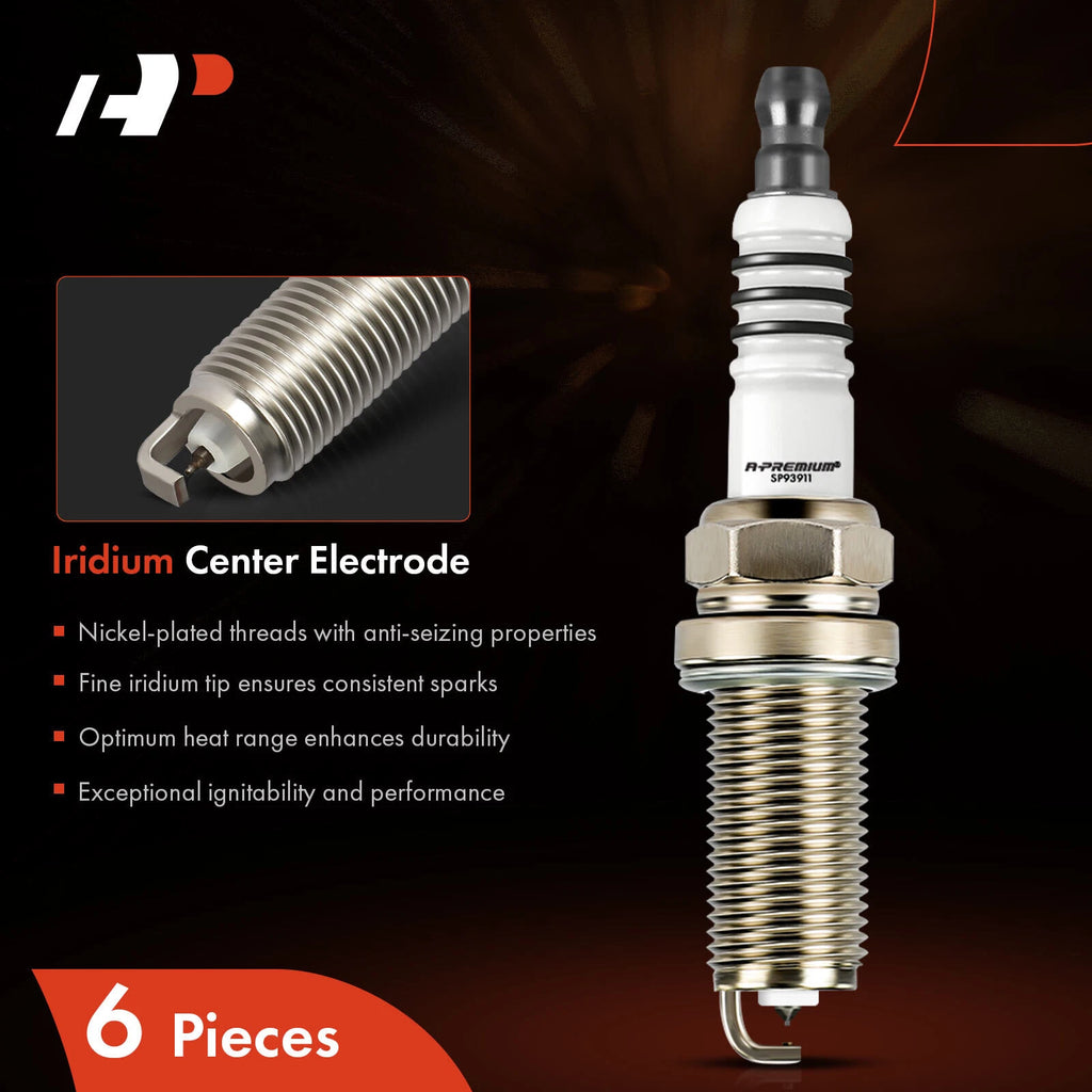 6x Iridium Platinum Spark Plugs for Mitsubishi Outlander (2007–2013)