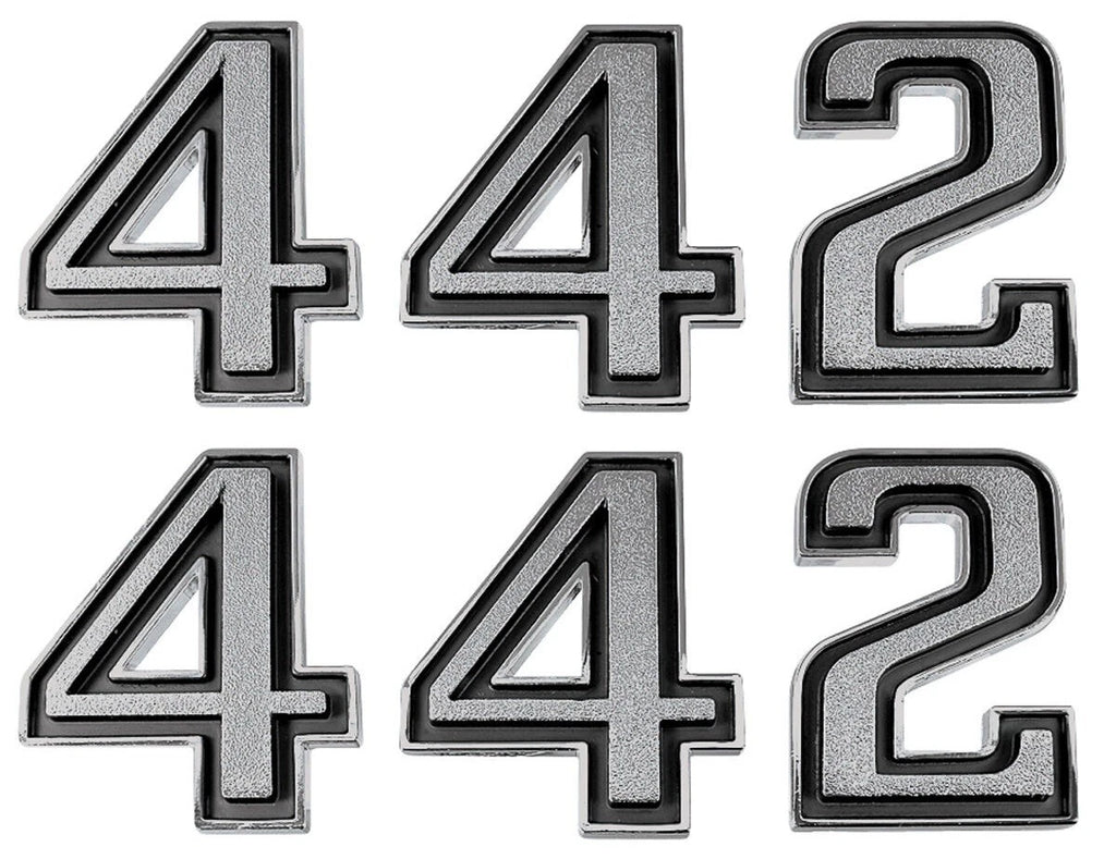 Front Fender Emblems with Hardware for 1969–1972 Oldsmobile Cutlass & 442