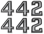 Front Fender Emblems with Hardware for 1969–1972 Oldsmobile Cutlass & 442
