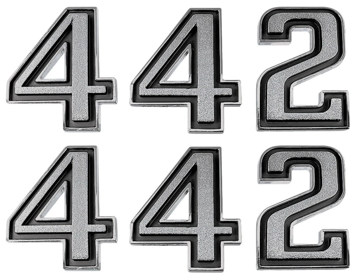 Front Fender Emblems with Hardware for 1969–1972 Oldsmobile Cutlass & 442