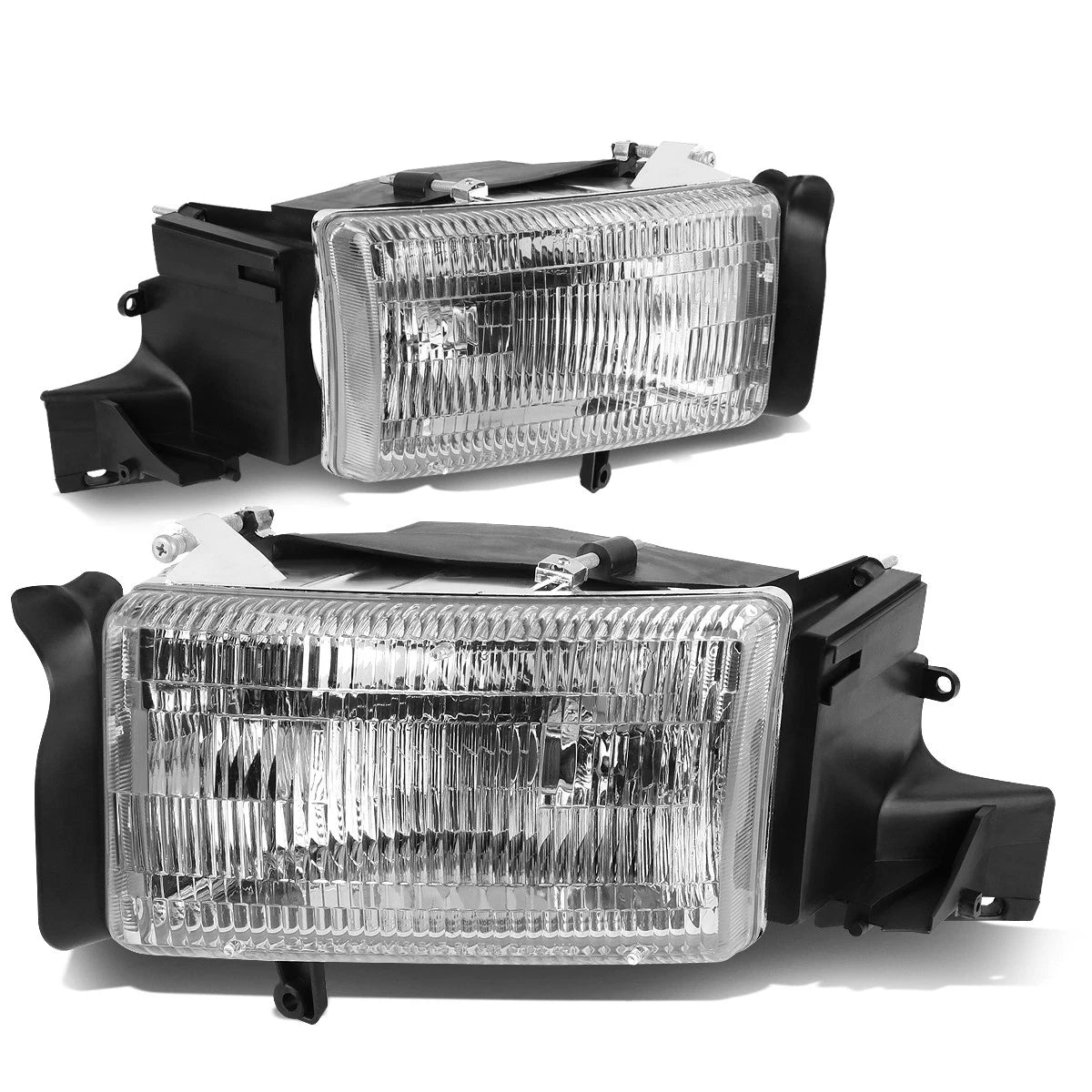 Chrome Housing Crystal Headlight Pair for Dodge Ram Pickup (1994–2002)