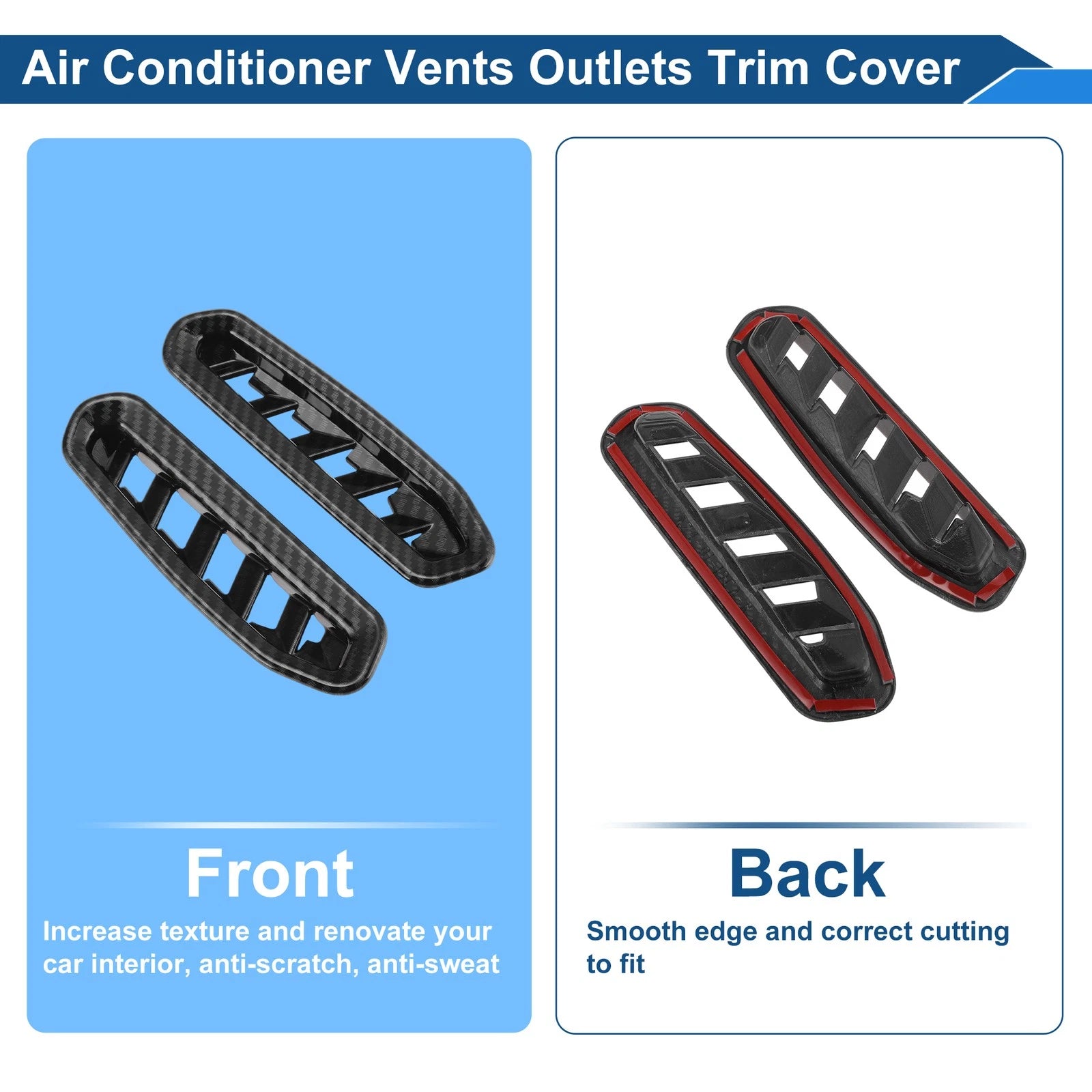 Set of 2 Air Condition Outlet Vent Trim Cover Frame for Toyota Camry (2025–2026)