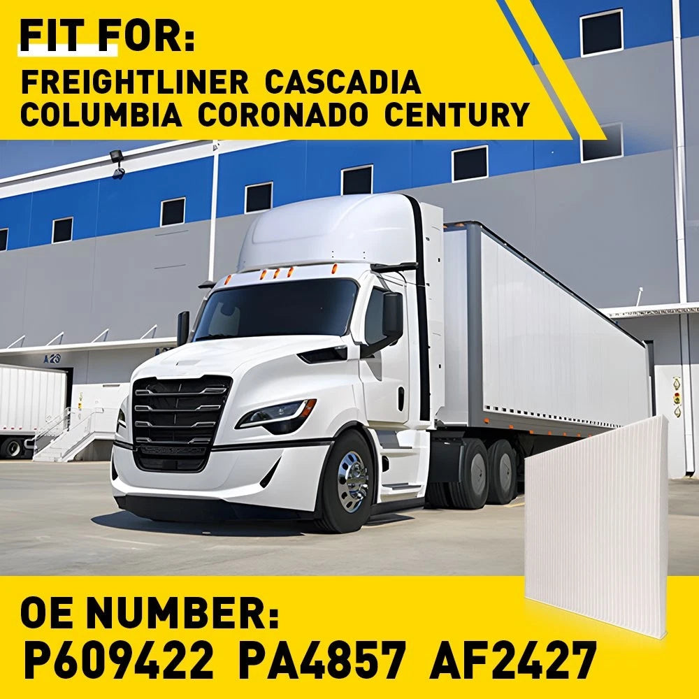 2Pcs Cabin Air Filter for Freightliner Cascadia Columbia (2007–2023) PA4857 P609422 AF2427 H