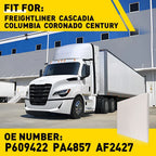 2Pcs Cabin Air Filter for Freightliner Cascadia Columbia (2007–2023) PA4857 P609422 AF2427 H