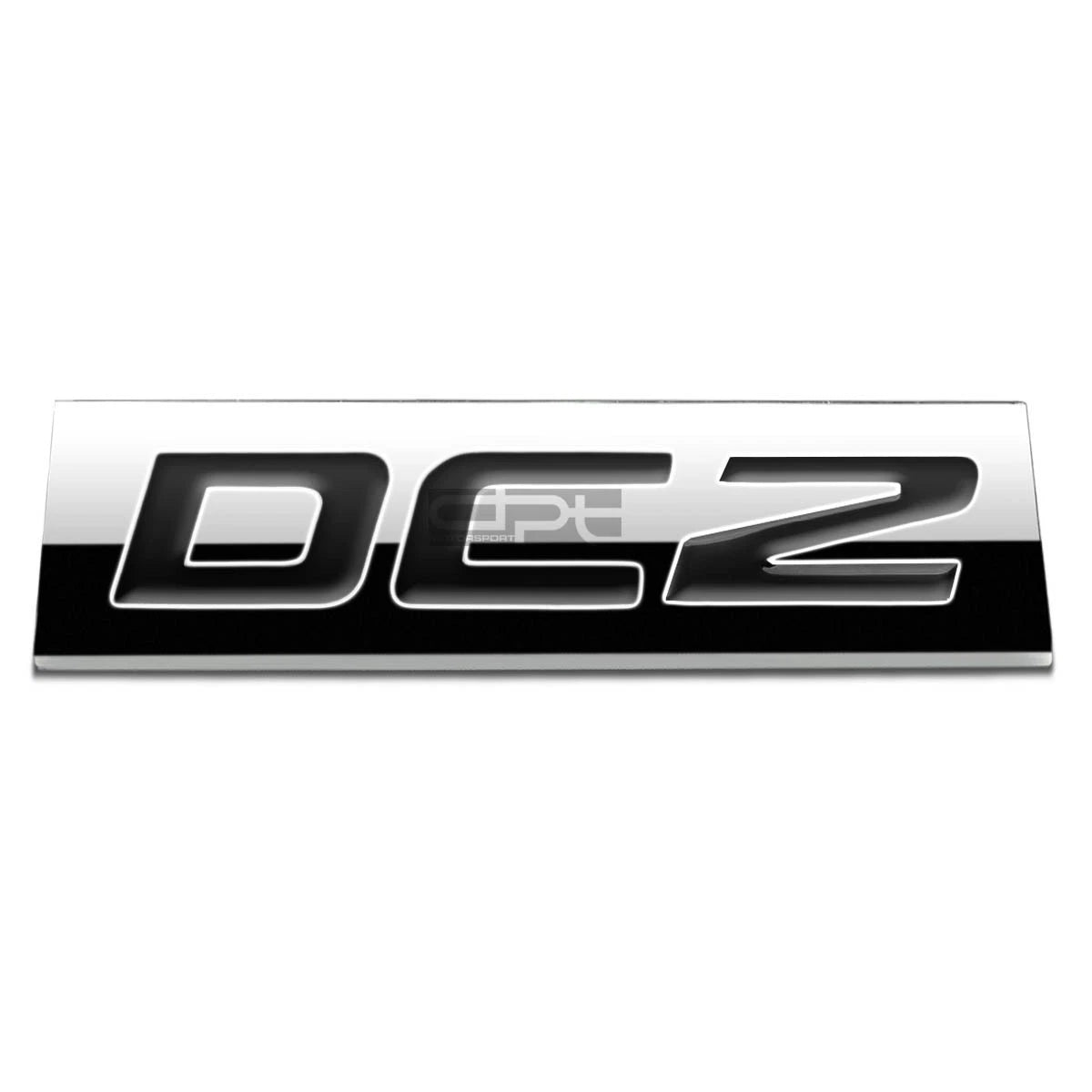 3D Polished Black Lettering Badge for DC2 (Year Not Specified)