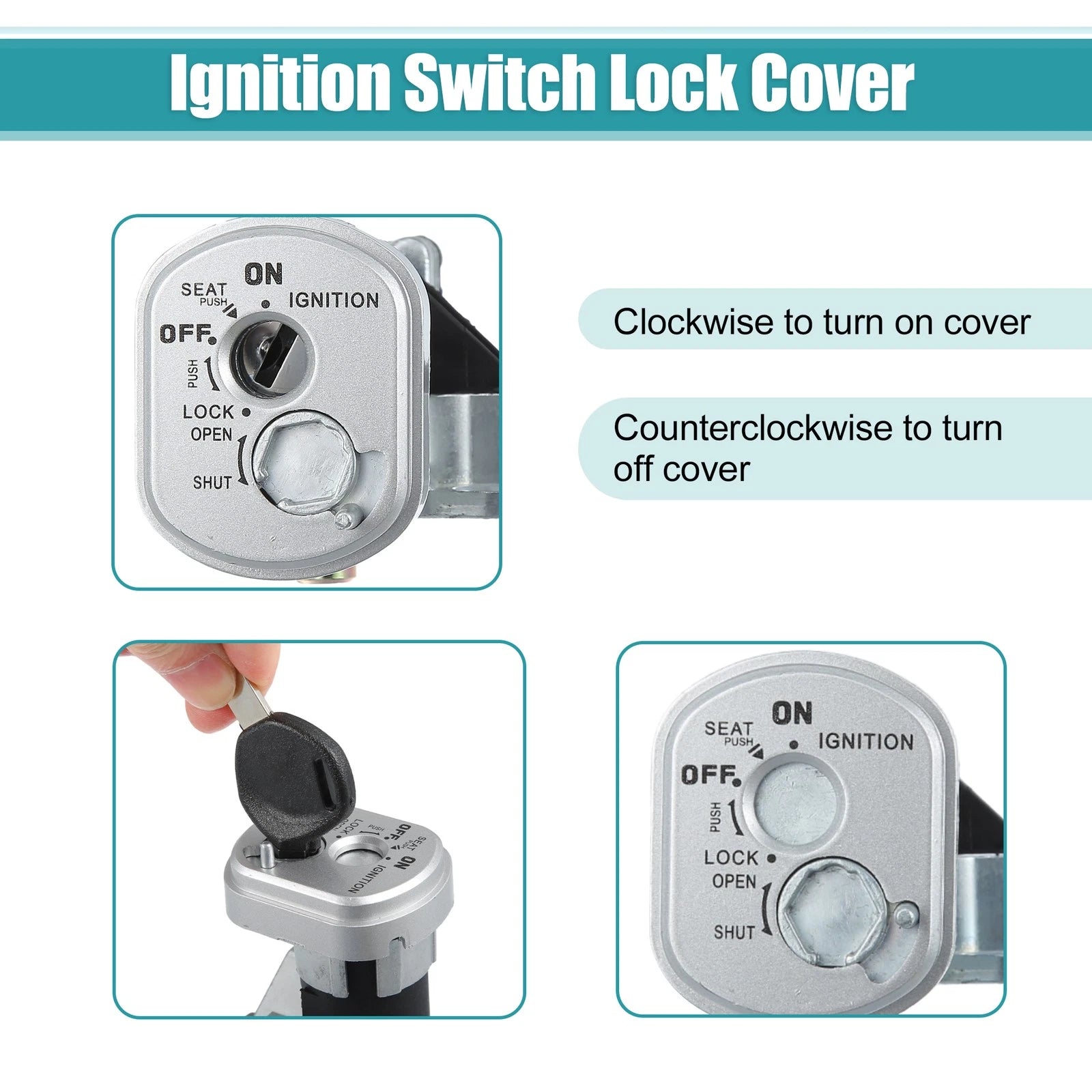 Ignition Switch Fuel Gas Cap Cover Seat Lock w/ Key for Honda NPS50 (2003–2023)