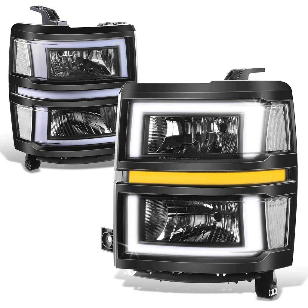 3D LED DRL Sequential Headlights for Chevrolet Silverado 1500 (2014–2015)