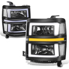 3D LED DRL Sequential Headlights for Chevrolet Silverado 1500 (2014–2015)