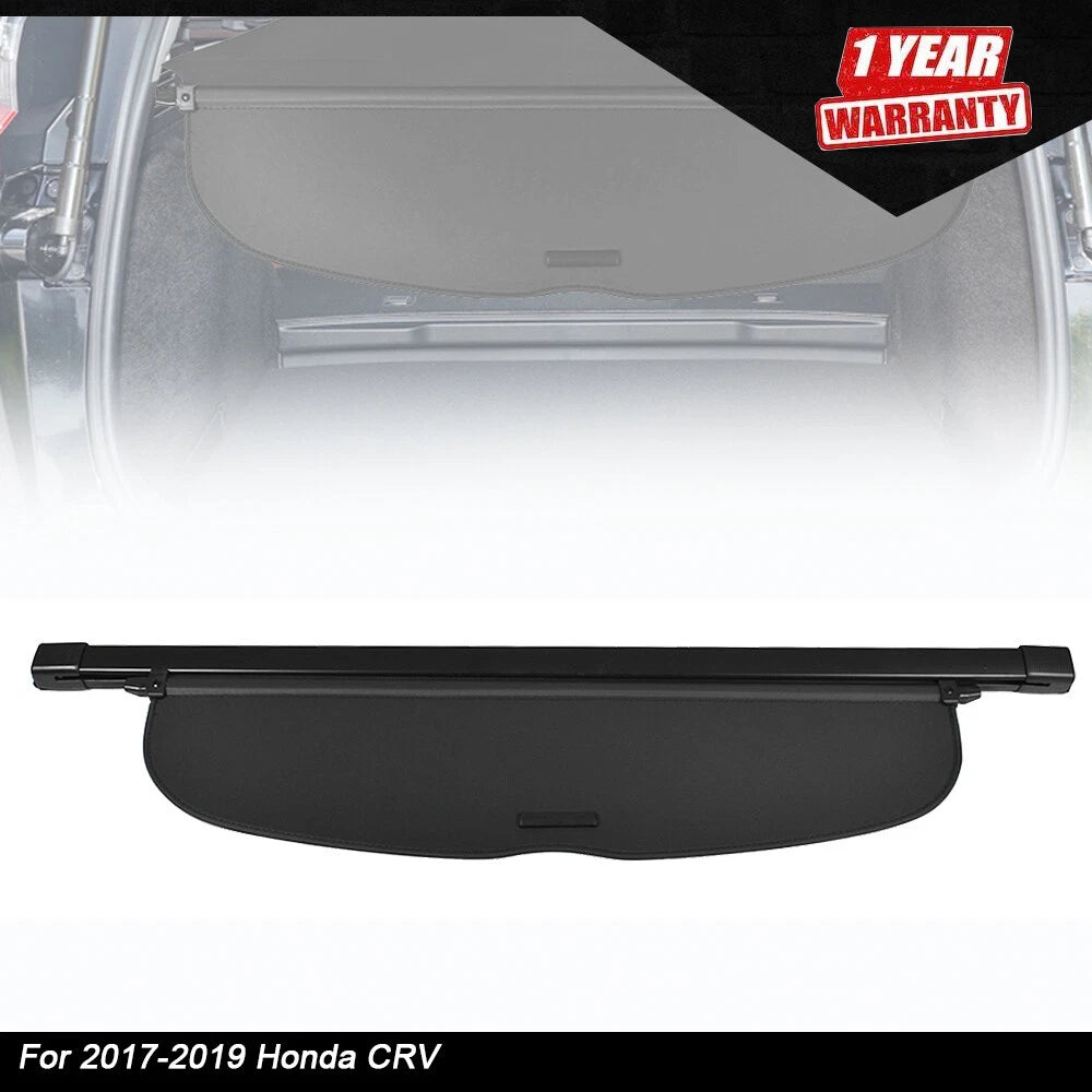Retractable Rear Trunk Shade for Honda CR-V (2017–2019) Cargo Cover Black