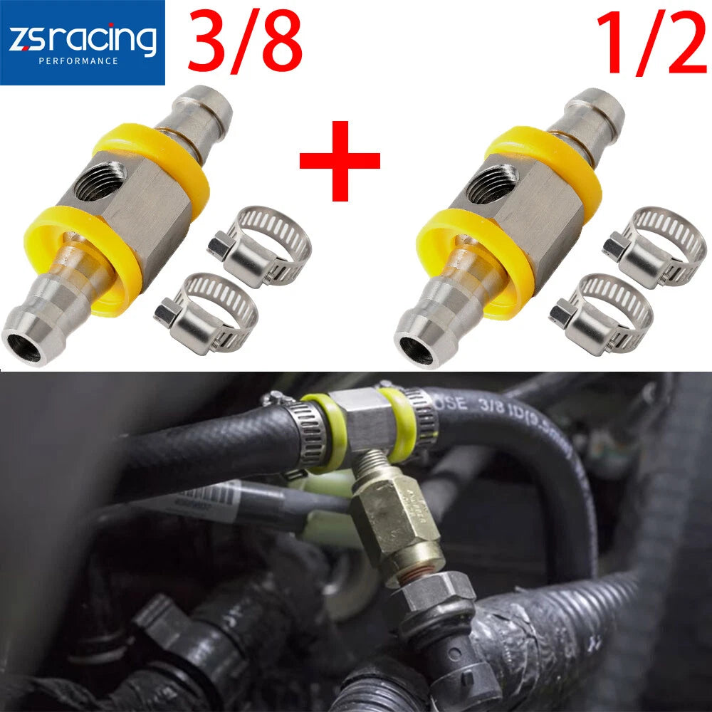 Fuel Pressure Gauge T-Fitting Adapter for Automotive Applications