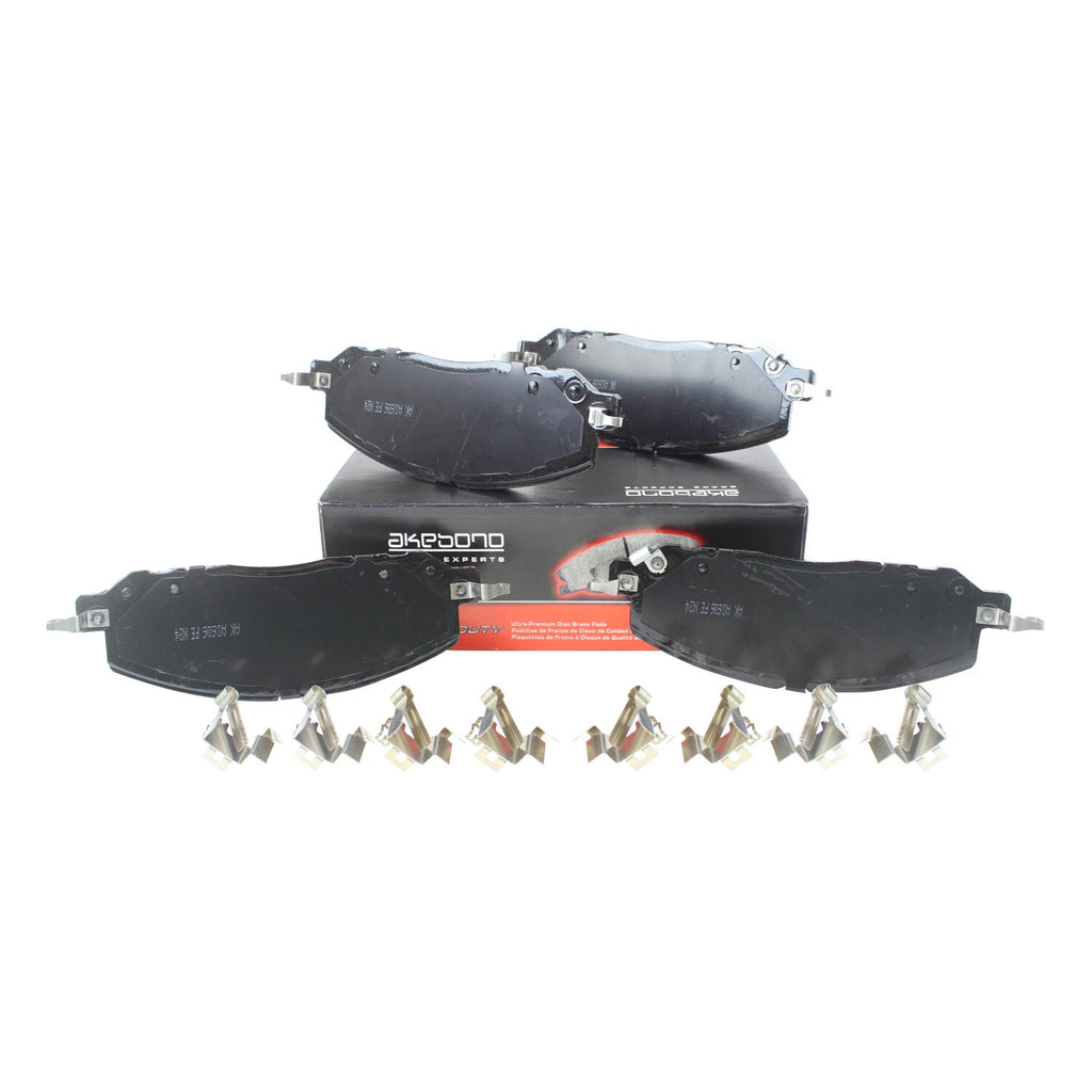 Set of 4 Akebono Severe Duty Front Disc Brake Pads for Ford Police Interceptor Utility (2013–2019)