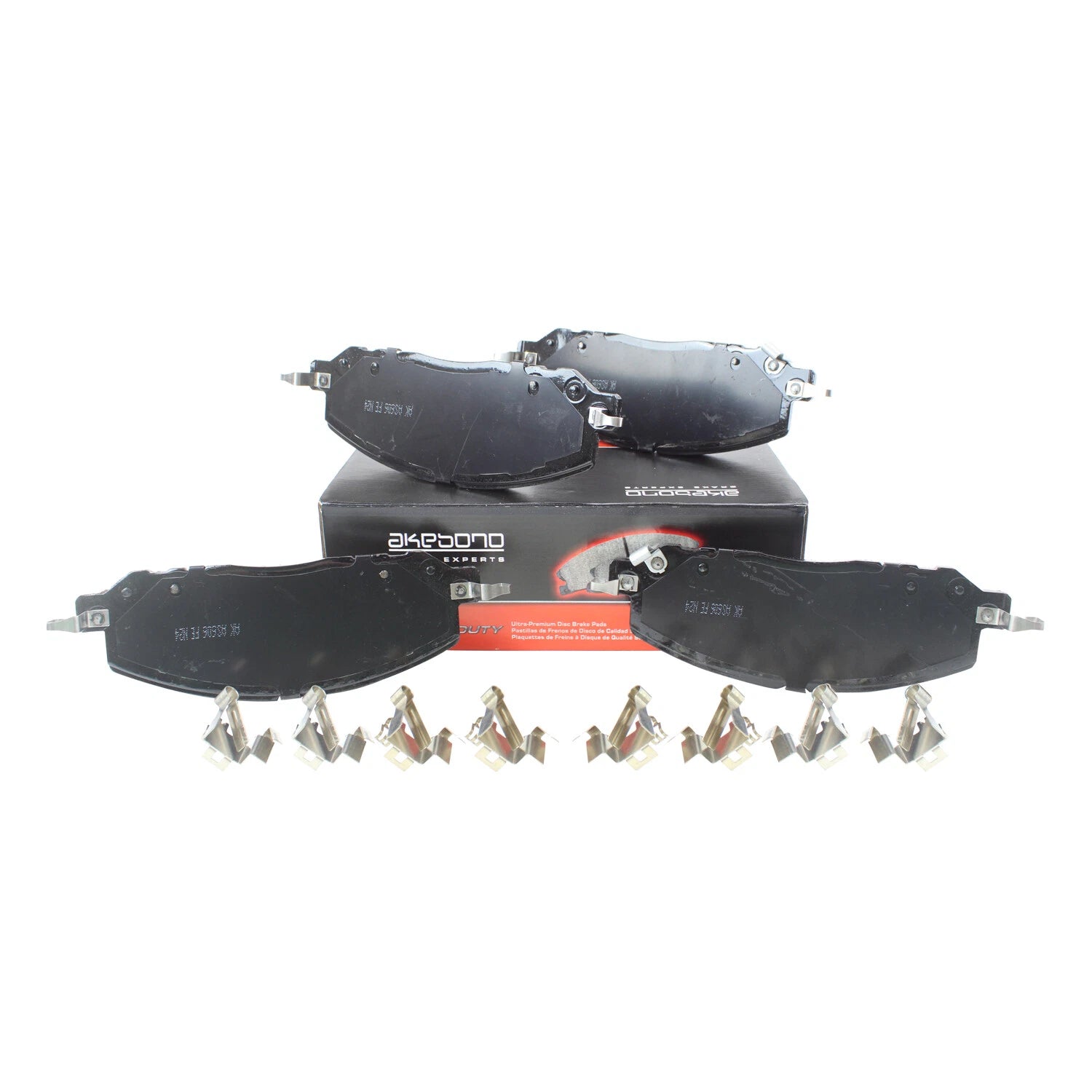 Set of 4 Akebono Severe Duty Front Disc Brake Pads for Ford Police Interceptor Utility (2013–2019)