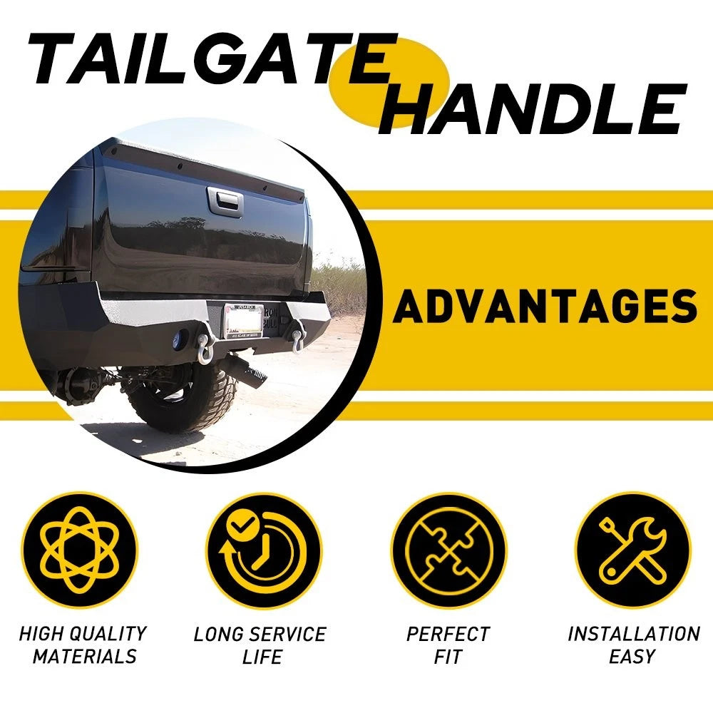 Tailgate Handle Bezel for Chevy Silverado GMC Sierra (2007-2014) Textured Black