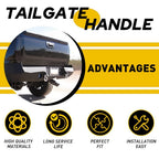 Tailgate Handle Bezel for Chevy Silverado GMC Sierra (2007-2014) Textured Black